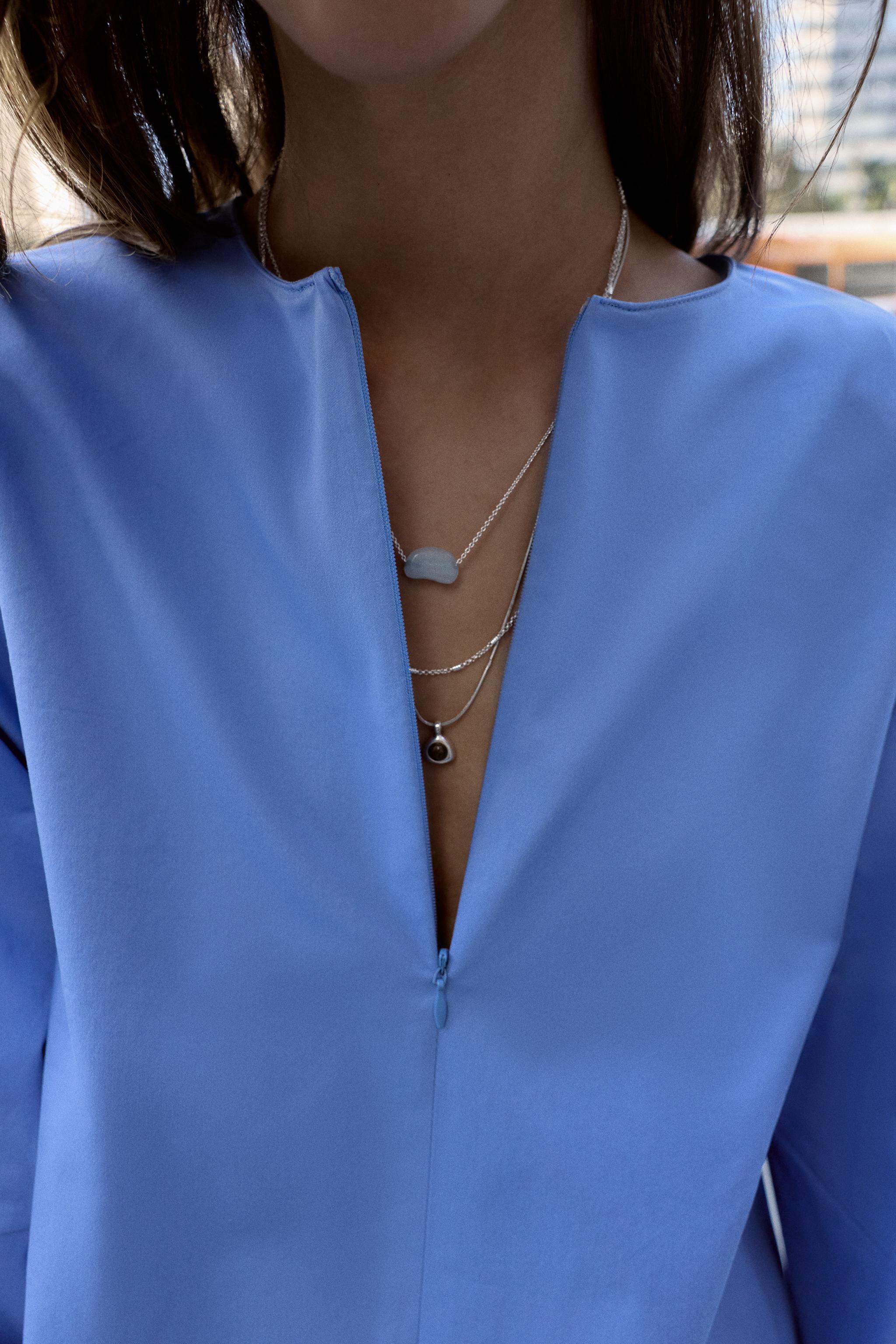POPLIN BALLOON SLEEVE SHIRT
